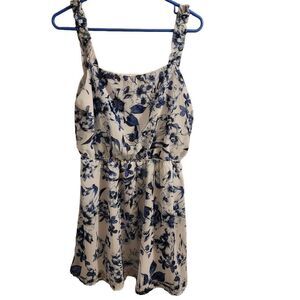Maurices Size Large Blue White Floral Dress
